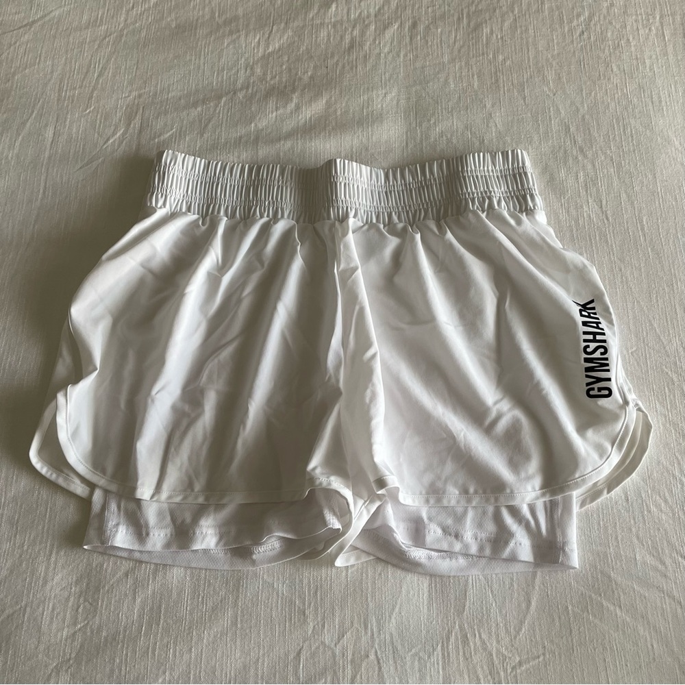 Gymshark Pulse White Athletic Shorts
